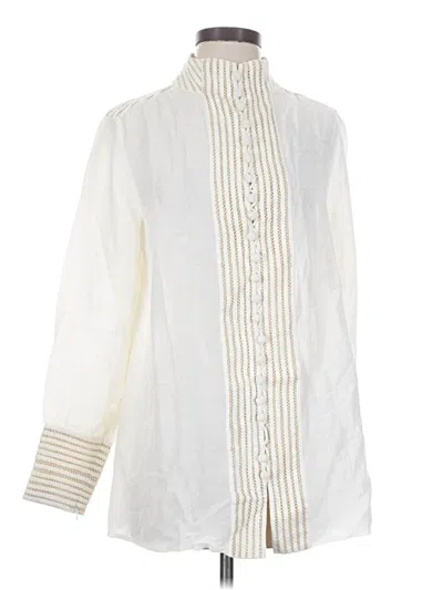 Pre-owned Soft Surroundings Long Sleeve Blouse In Ivory