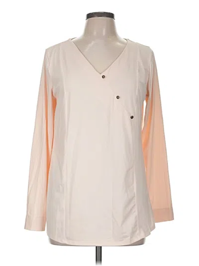Pre-owned Soft Surroundings Long Sleeve Blouse In Ivory