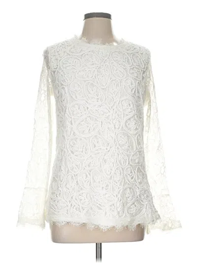 Pre-owned Soft Surroundings Long Sleeve Blouse In Ivory