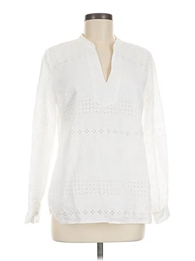 Pre-owned Soft Surroundings Long Sleeve Blouse In Ivory