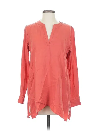 Pre-owned Soft Surroundings Long Sleeve Blouse In Orange