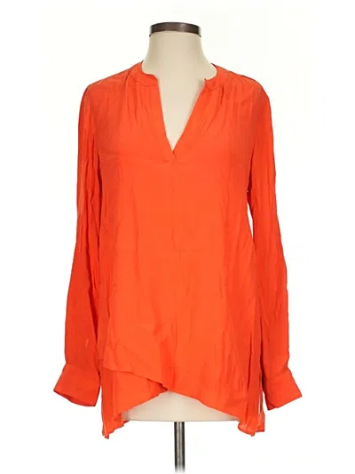 Pre-owned Soft Surroundings Long Sleeve Blouse In Orange