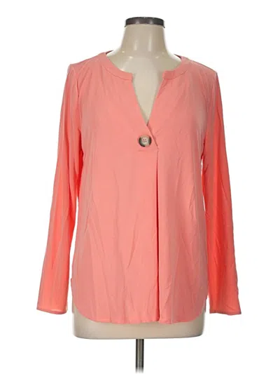 Pre-owned Soft Surroundings Long Sleeve Blouse In Orange