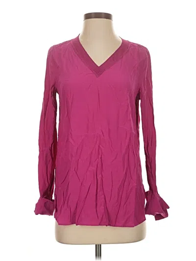 Pre-owned Soft Surroundings Long Sleeve Blouse In Pink