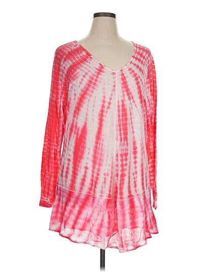 Pre-owned Soft Surroundings Long Sleeve Blouse In Pink