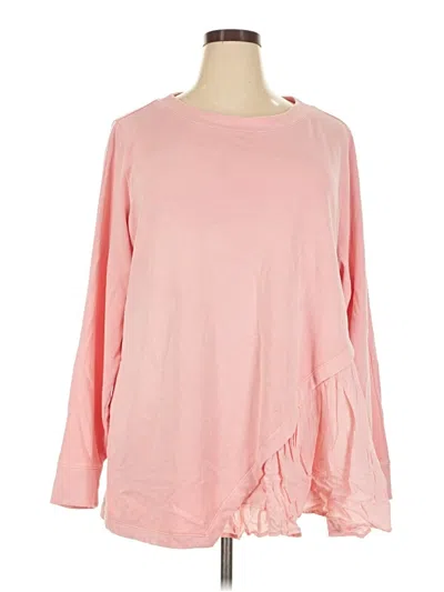 Pre-owned Soft Surroundings Long Sleeve Blouse In Pink