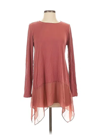 Pre-owned Soft Surroundings Long Sleeve Blouse In Red
