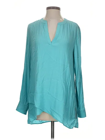 Pre-owned Soft Surroundings Long Sleeve Blouse In Teal