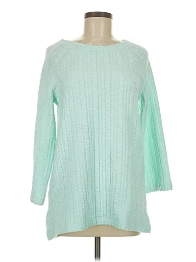 Pre-owned Soft Surroundings Long Sleeve Blouse In Teal