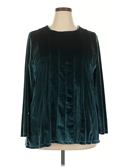 Pre-owned Soft Surroundings Long Sleeve Blouse In Teal
