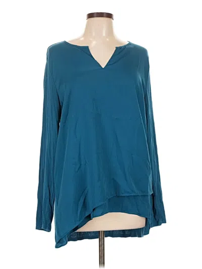 Pre-owned Soft Surroundings Long Sleeve Blouse In Teal