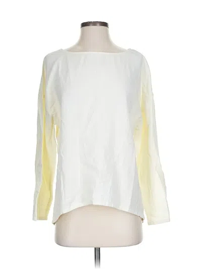 Pre-owned Soft Surroundings Long Sleeve Blouse In White
