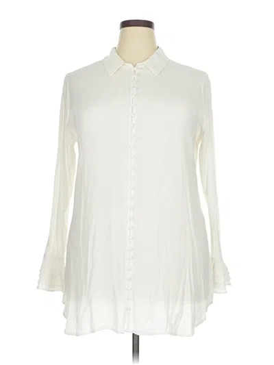 Soft Surroundings Long Sleeve Blouse In White