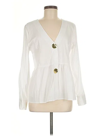 Soft Surroundings Long Sleeve Blouse In White