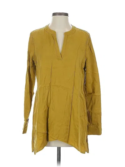 Pre-owned Soft Surroundings Long Sleeve Blouse In Yellow