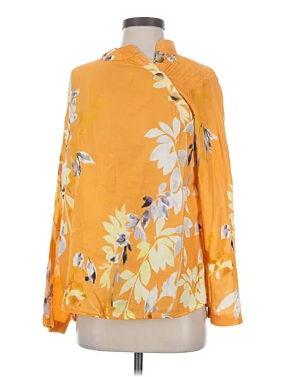 Pre-owned Soft Surroundings Long Sleeve Blouse In Yellow