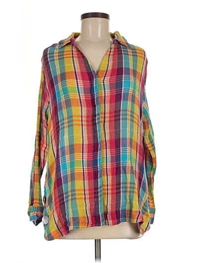 Pre-owned Soft Surroundings Long Sleeve Blouse In Yellow