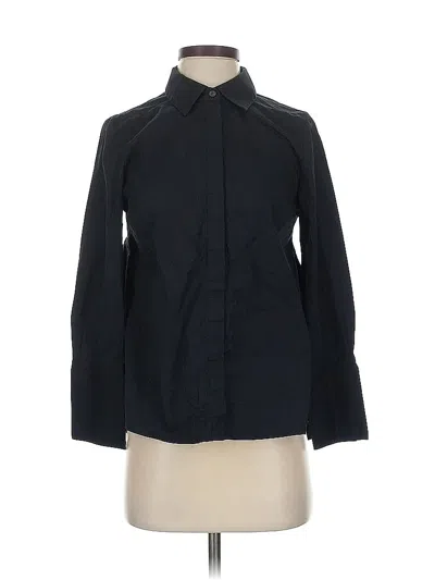 Pre-owned Soft Surroundings Long Sleeve Button Down Shirt In Black
