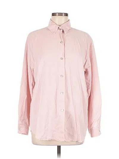 Pre-owned Soft Surroundings Long Sleeve Button Down Shirt In Pink