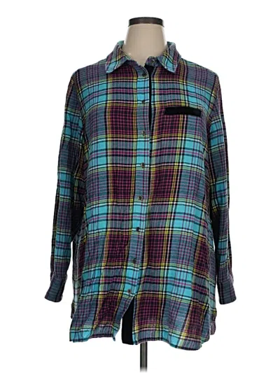 Pre-owned Soft Surroundings Long Sleeve Button Down Shirt In Teal