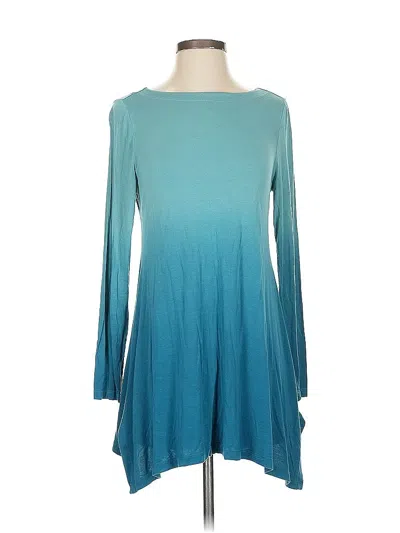 Pre-owned Soft Surroundings Long Sleeve T-shirt In Blue