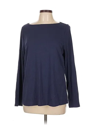 Pre-owned Soft Surroundings Long Sleeve T-shirt In Blue