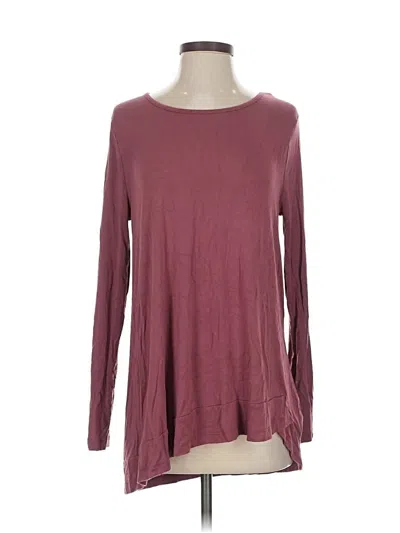 Pre-owned Soft Surroundings Long Sleeve T-shirt In Burgundy