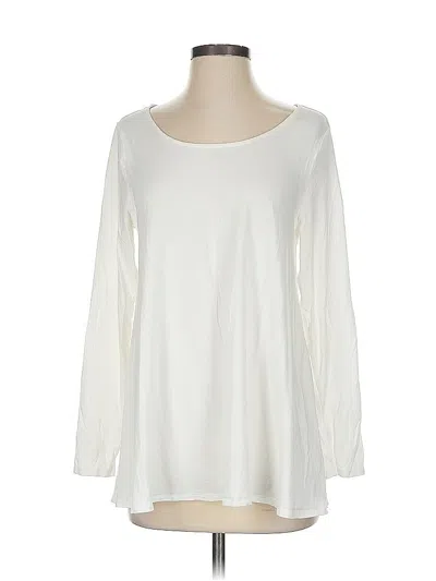 Pre-owned Soft Surroundings Long Sleeve T-shirt In White