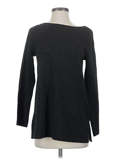 Pre-owned Soft Surroundings Long Sleeve Top Black Boatneck Tops
