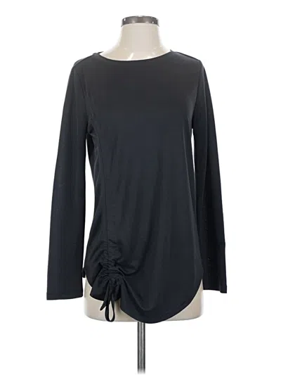 Pre-owned Soft Surroundings Long Sleeve Top Black Boatneck Tops