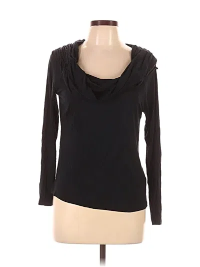 Pre-owned Soft Surroundings Long Sleeve Top Black Cowl Neck Tops