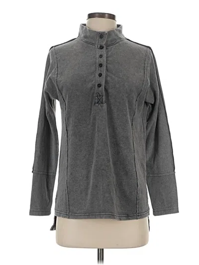 Pre-owned Soft Surroundings Long Sleeve Top Gray Turtleneck Tops