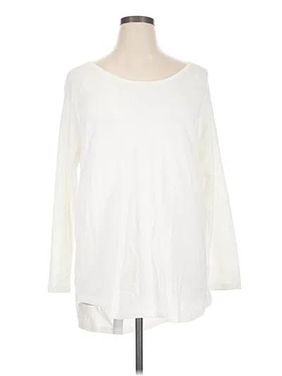 Pre-owned Soft Surroundings Long Sleeve Top Ivory Boatneck Tops