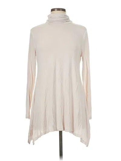 Pre-owned Soft Surroundings Long Sleeve Top Ivory Turtleneck Tops In White