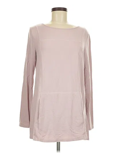 Pre-owned Soft Surroundings Long Sleeve Top Pink Boatneck Tops