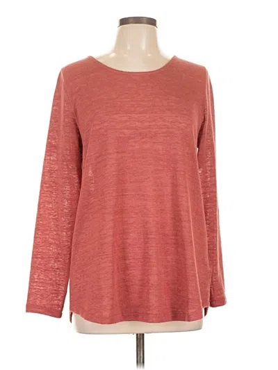 Pre-owned Soft Surroundings Long Sleeve Top Red Boatneck Tops