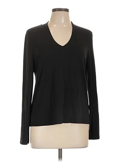 Pre-owned Soft Surroundings Long Sleeve T-shirt In Black