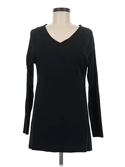 Pre-owned Soft Surroundings Long Sleeve T-shirt In Black