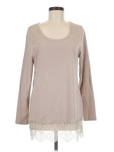 Pre-owned Soft Surroundings Long Sleeve T-shirt In Brown