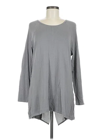 Pre-owned Soft Surroundings Long Sleeve T-shirt In Gray