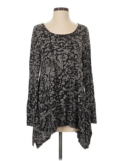 Pre-owned Soft Surroundings Long Sleeve T-shirt In Gray