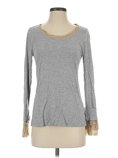 Pre-owned Soft Surroundings Long Sleeve T-shirt In Gray