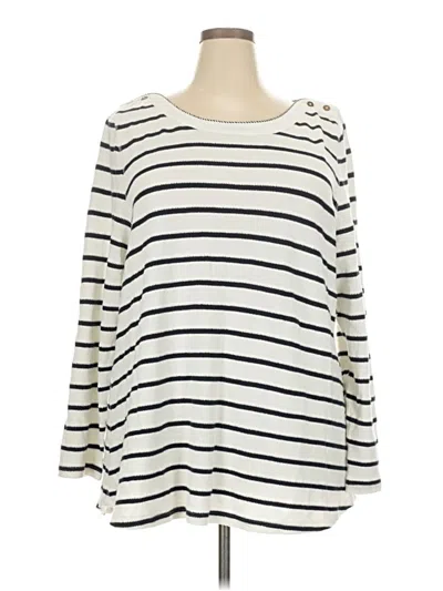 Pre-owned Soft Surroundings Long Sleeve T-shirt In Ivory