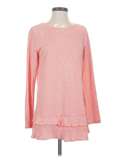 Pre-owned Soft Surroundings Long Sleeve T-shirt In Orange