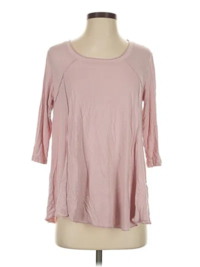 Pre-owned Soft Surroundings Long Sleeve T-shirt In Pink