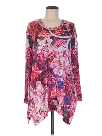 Pre-owned Soft Surroundings Long Sleeve T-shirt In Pink