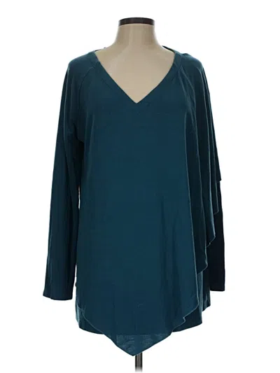 Pre-owned Soft Surroundings Long Sleeve T-shirt In Teal