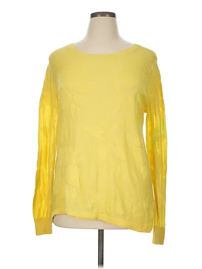 Pre-owned Soft Surroundings Long Sleeve T-shirt In Yellow