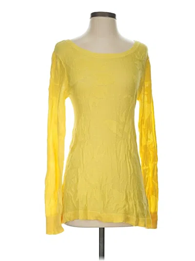 Pre-owned Soft Surroundings Long Sleeve T-shirt In Yellow