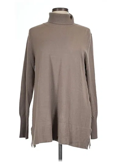 Pre-owned Soft Surroundings Long Sleeve Turtleneck In Brown